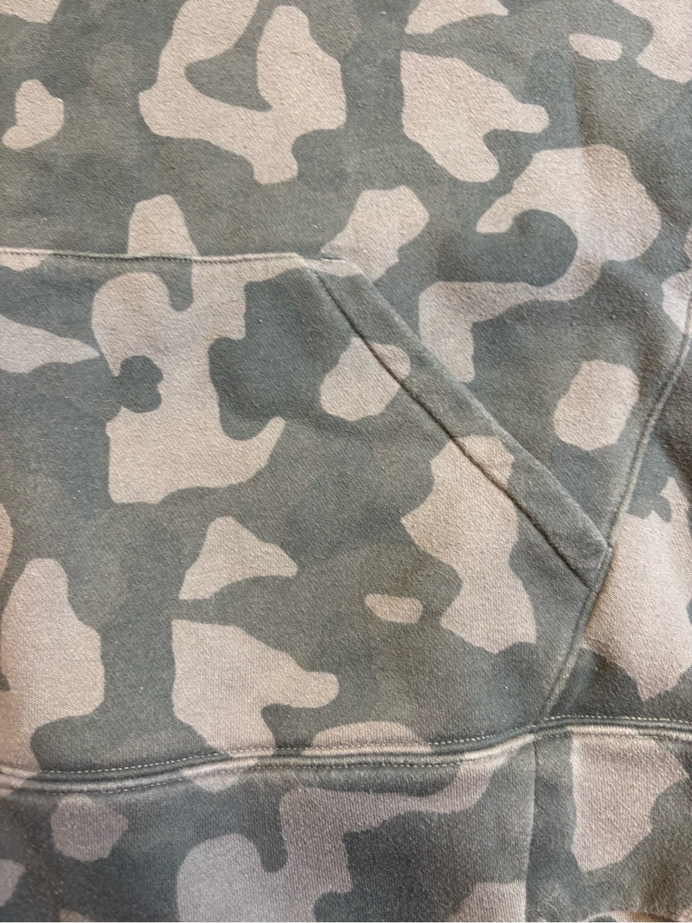 Zella Cara Everyday Camo Hoodie Small Gray Fleece Oversized Pullover EUC - Picture 8 of 10